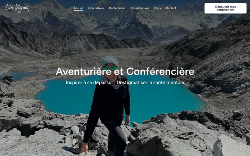 Page d'accueil du site Léa Vigier